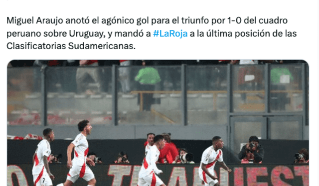 Prensa chilena no concibe el triunfo de Perú ante Uruguay y lamentan ...